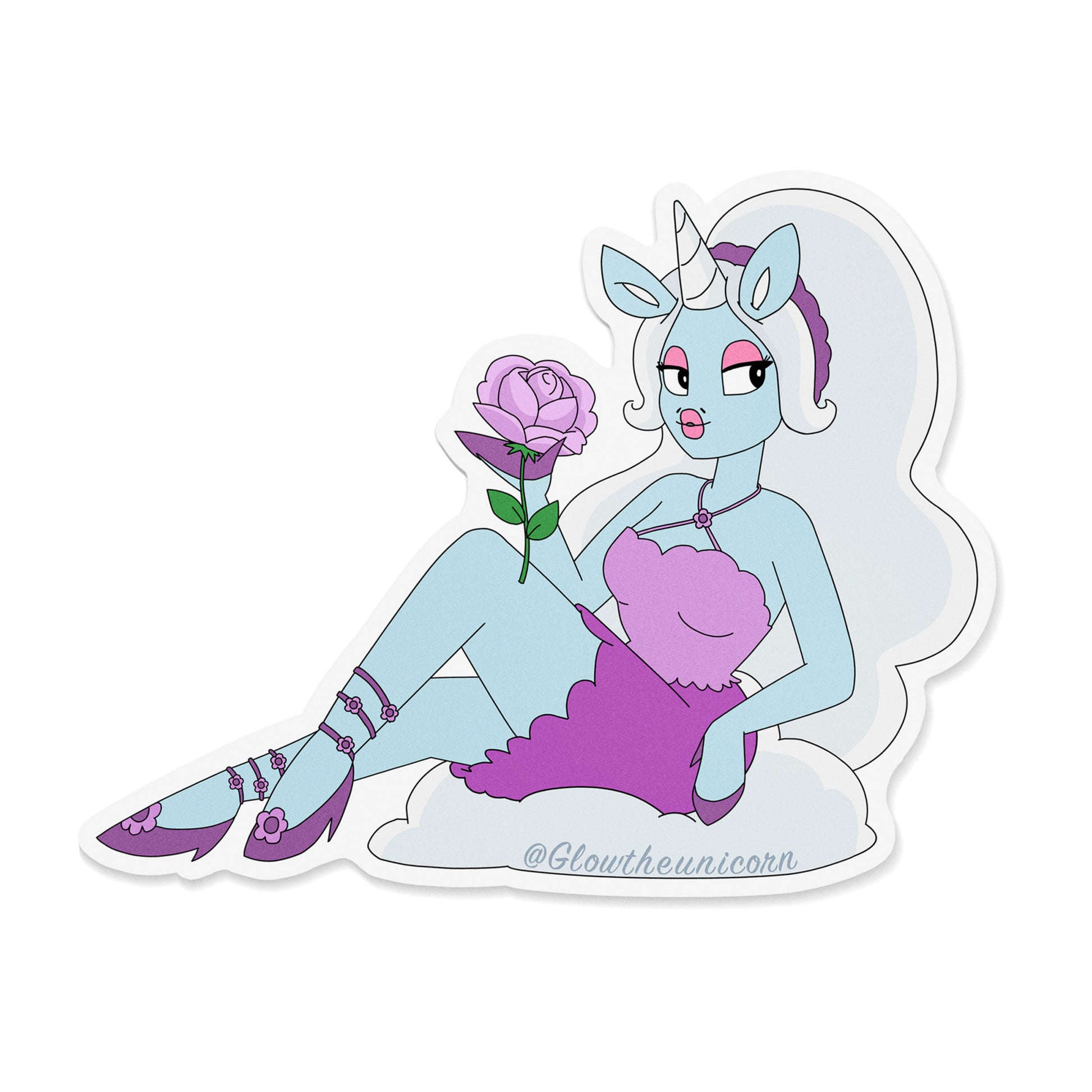 floral glow the unicorn sticker