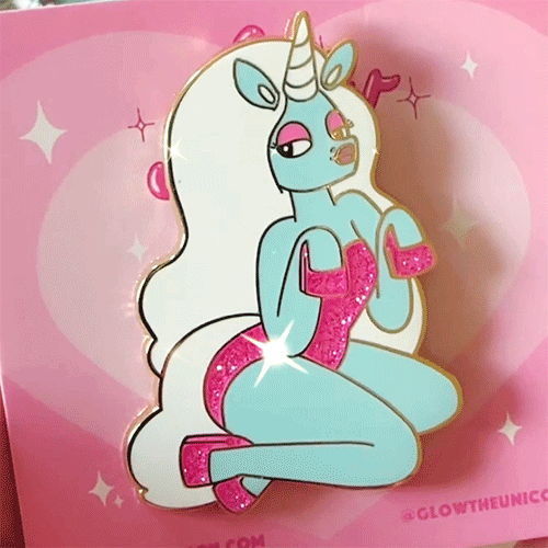 Glow Glitter Pin