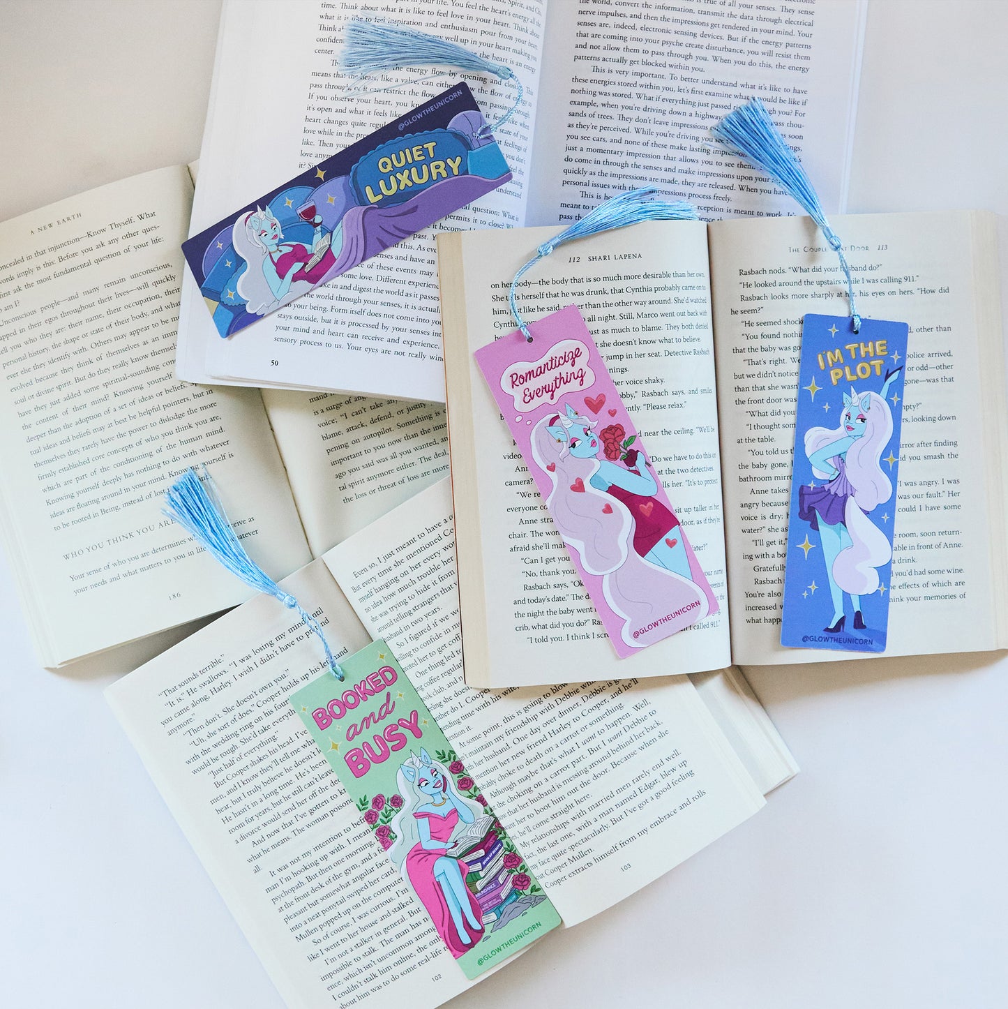 Booked & Busy Cardstock bookmark