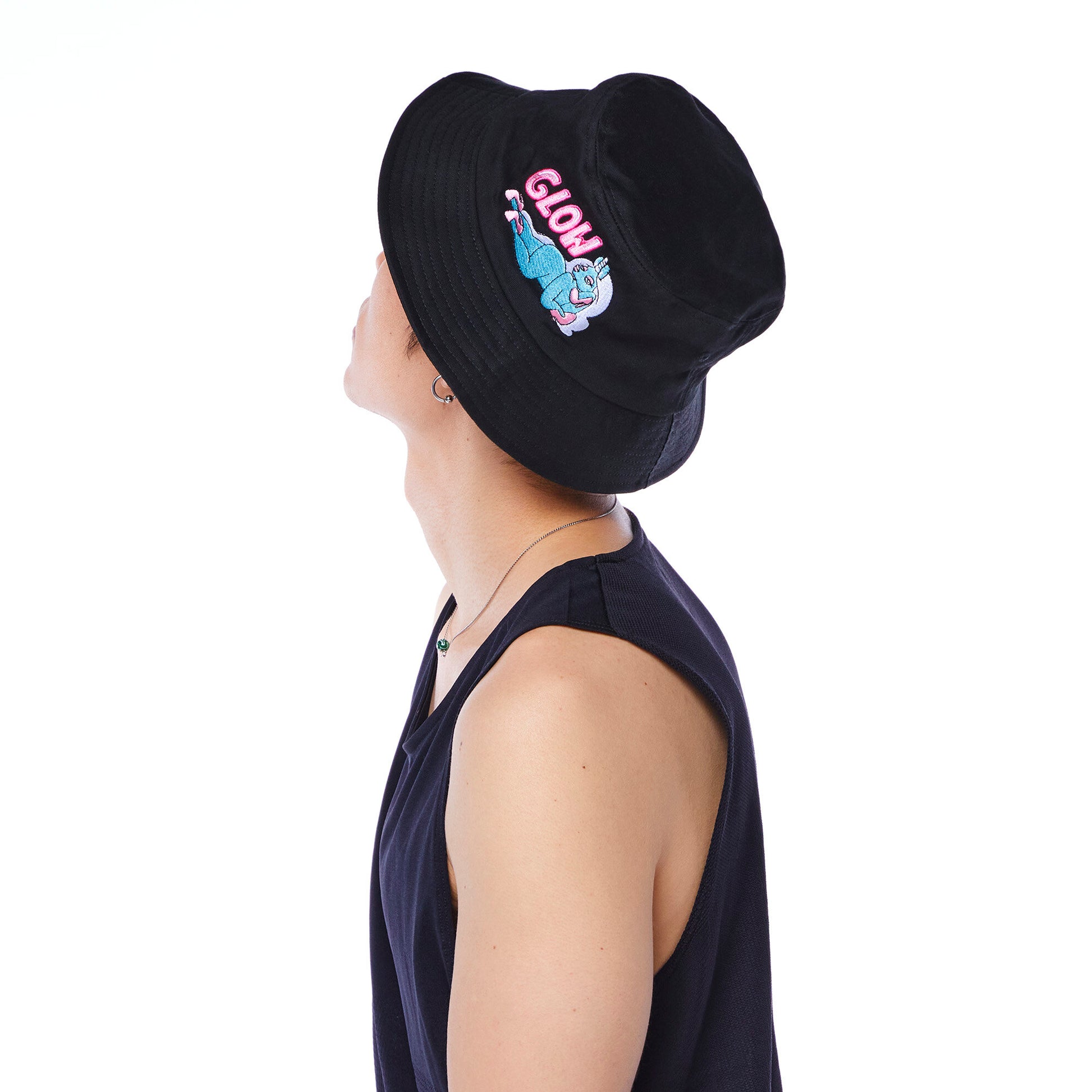 black unicorn bucket hat