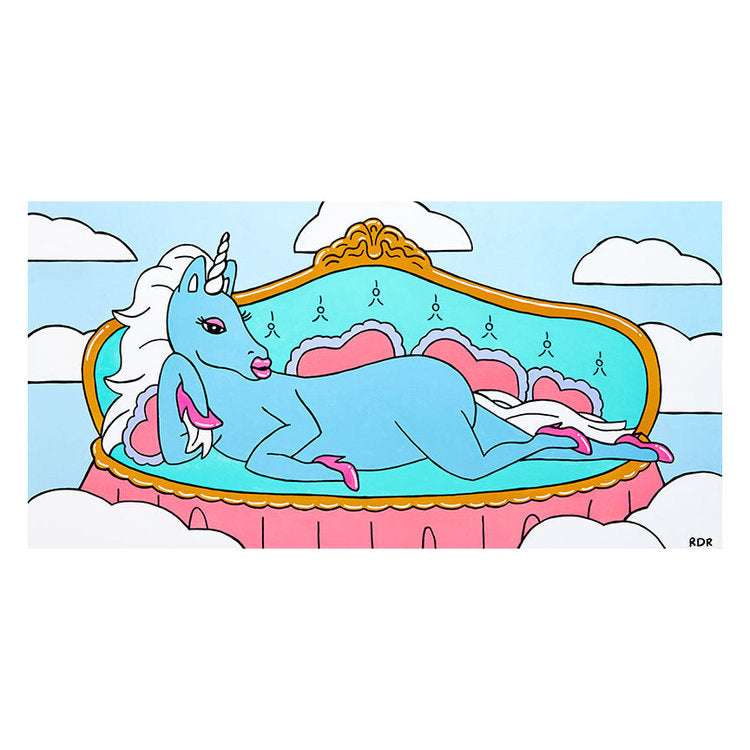 blue unicorn print