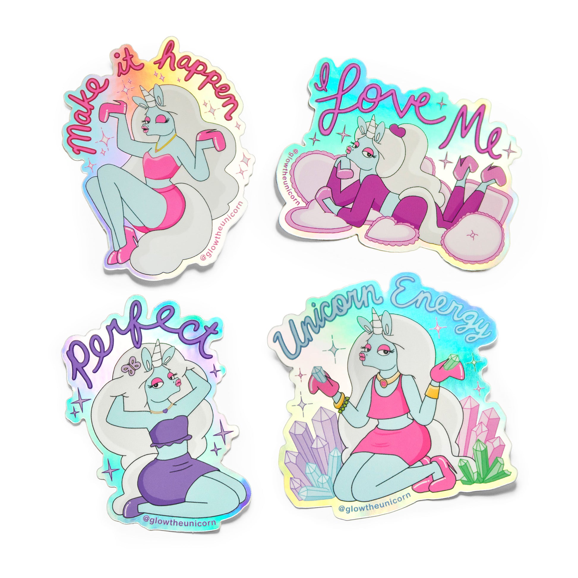 holographic unicorn stickers
