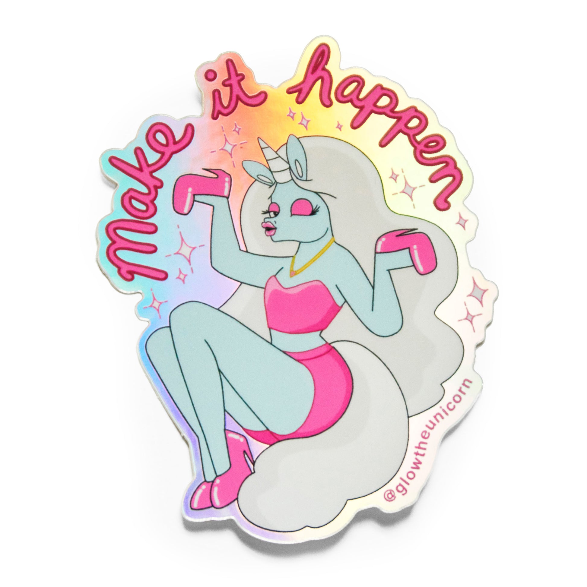 unicorn sticker make it happen