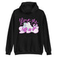 black hoodie with glow the unicorn . i love me