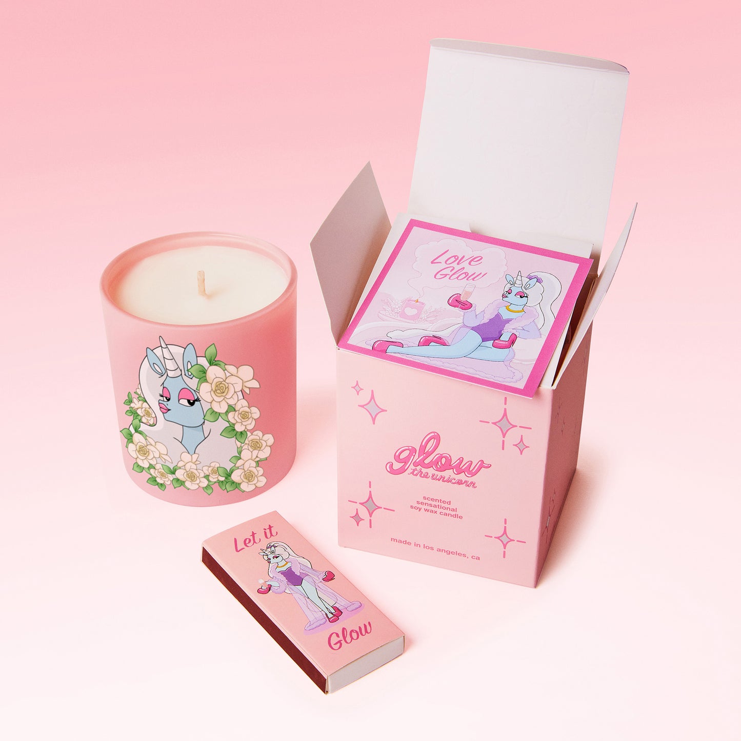 gardenia candle set with matchbox