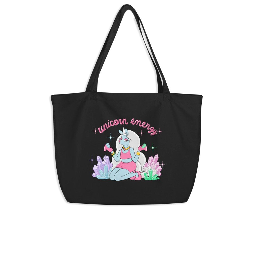 black unicorn tote