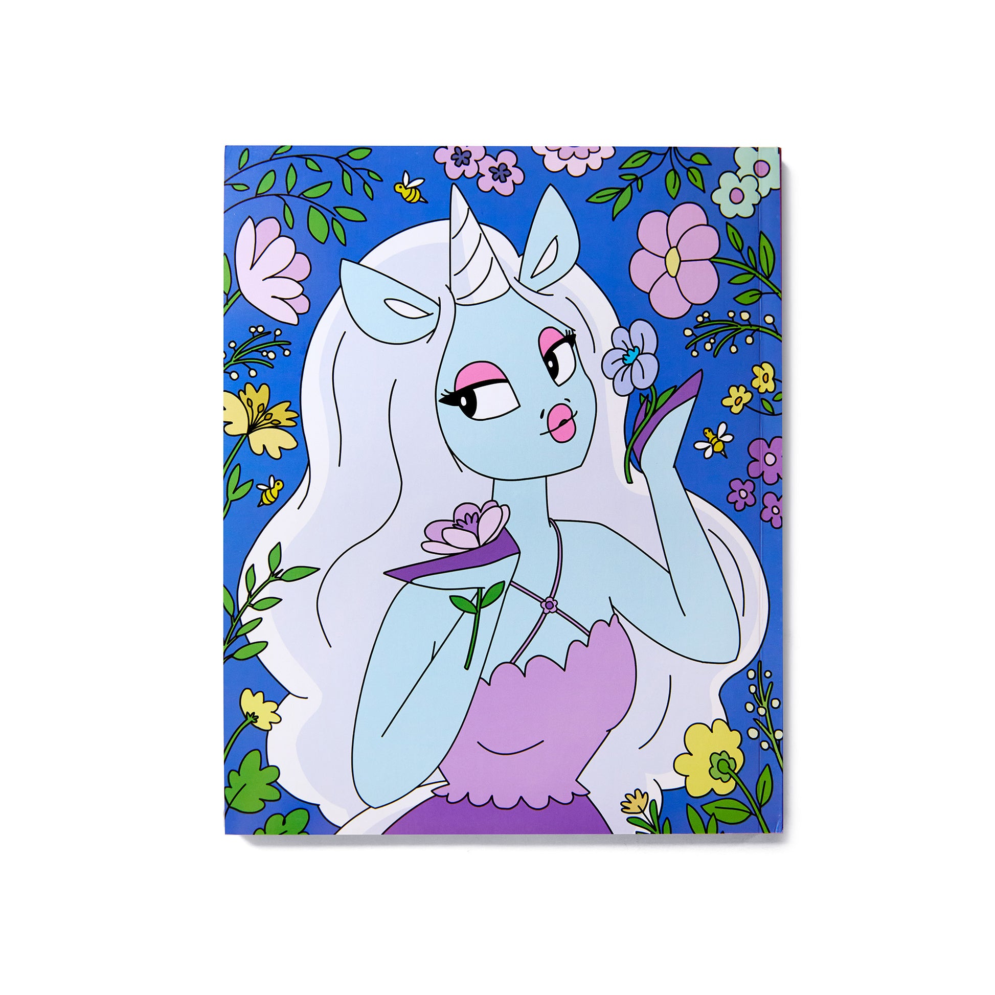 unicorn back cover coloring book