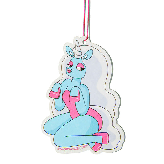 unicorn air freshener in rose scent front