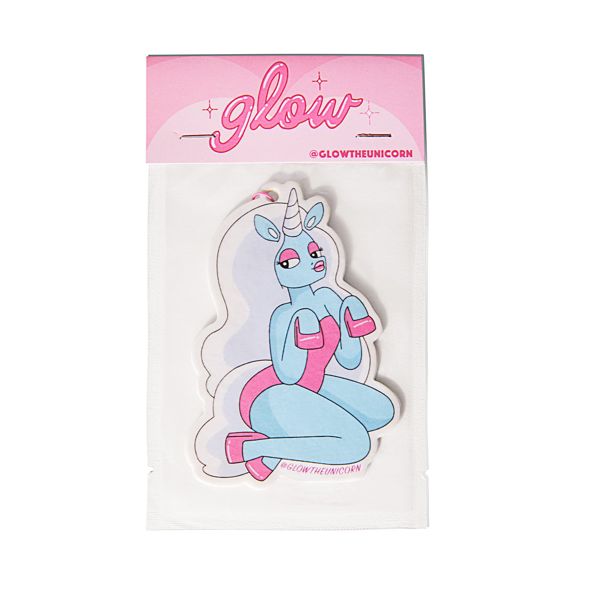 glow the unicorn air freshener in rose scent