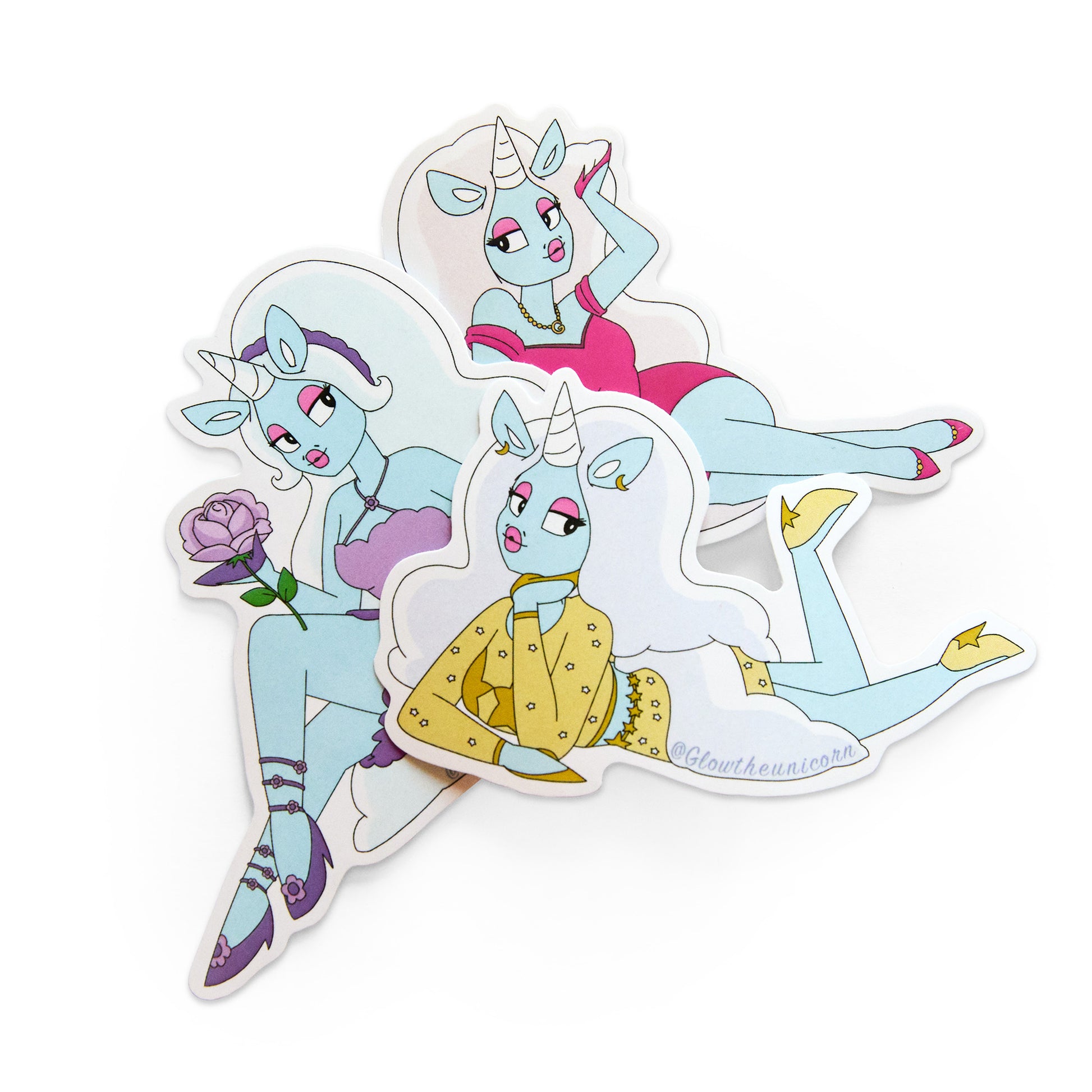 glow the unicorn stickers