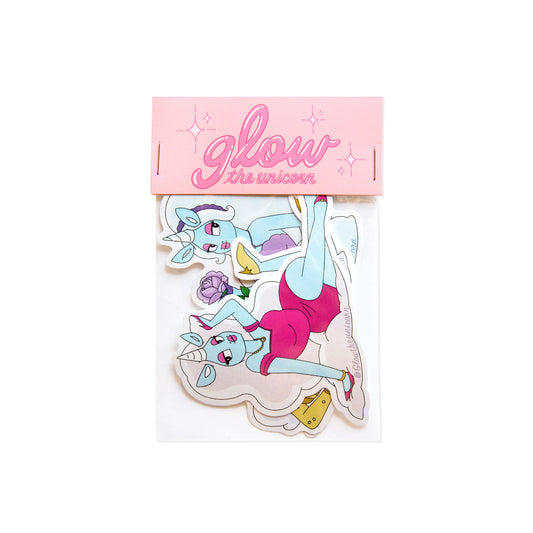 glow the unicorn sticker pack