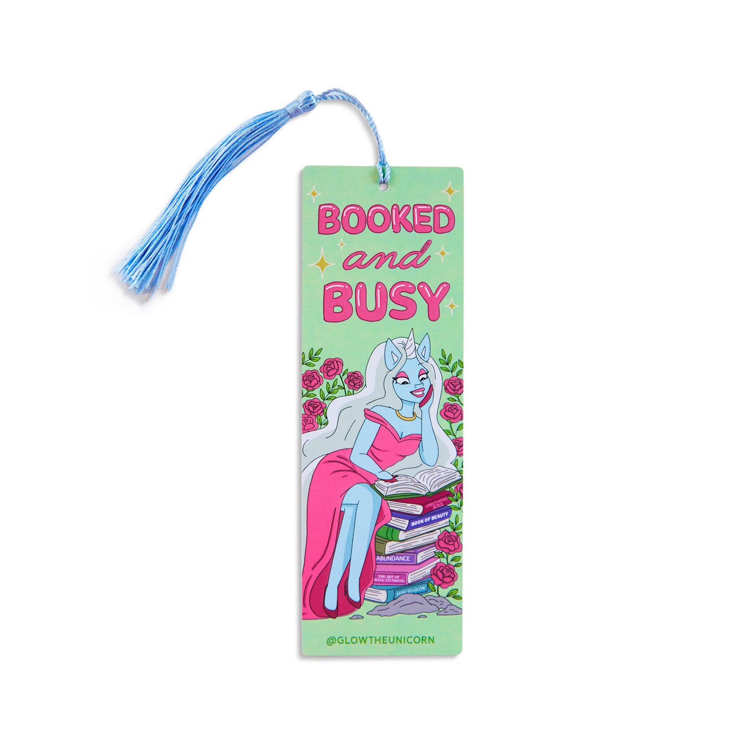 Booked & Busy Cardstock bookmark