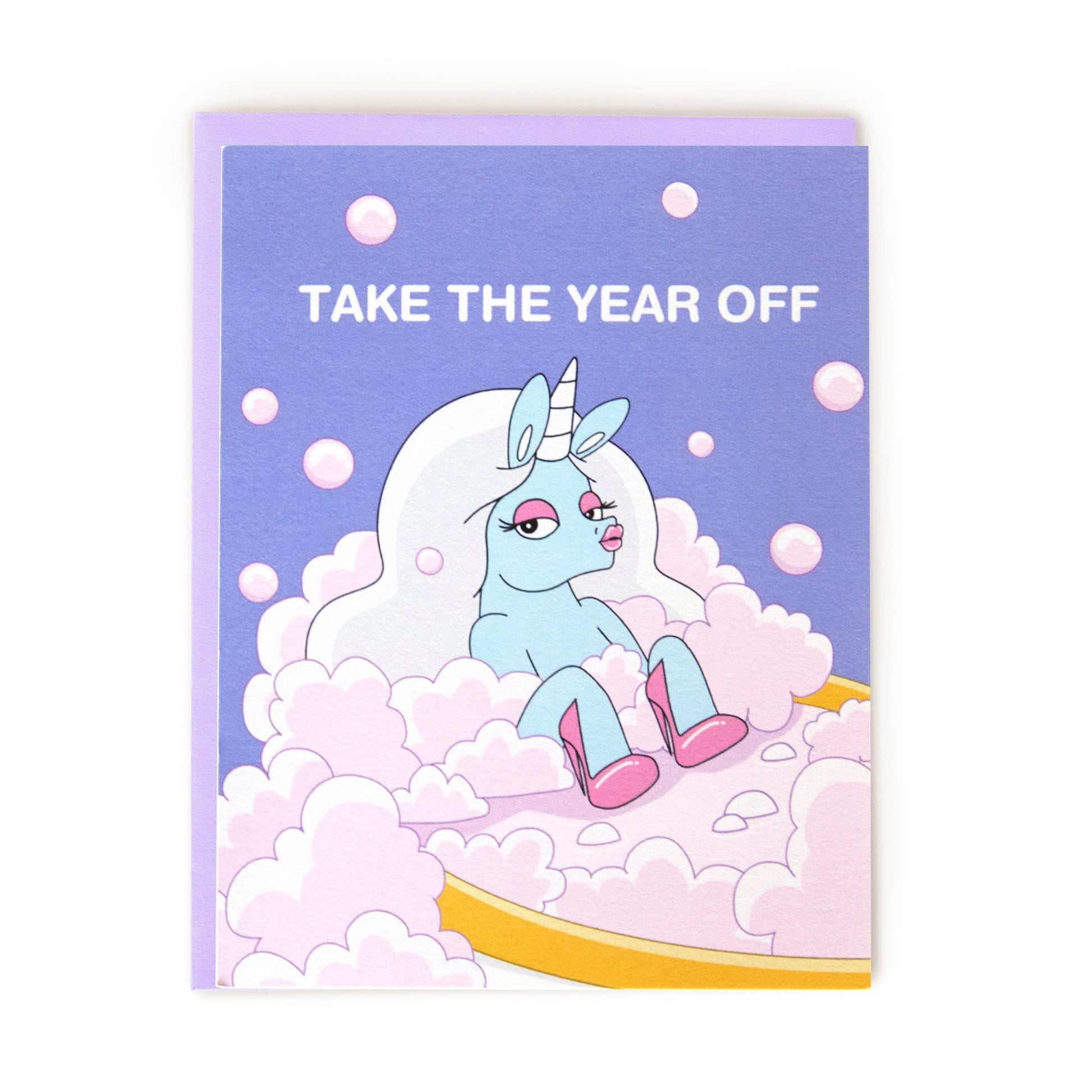 unicorn bubble batch card