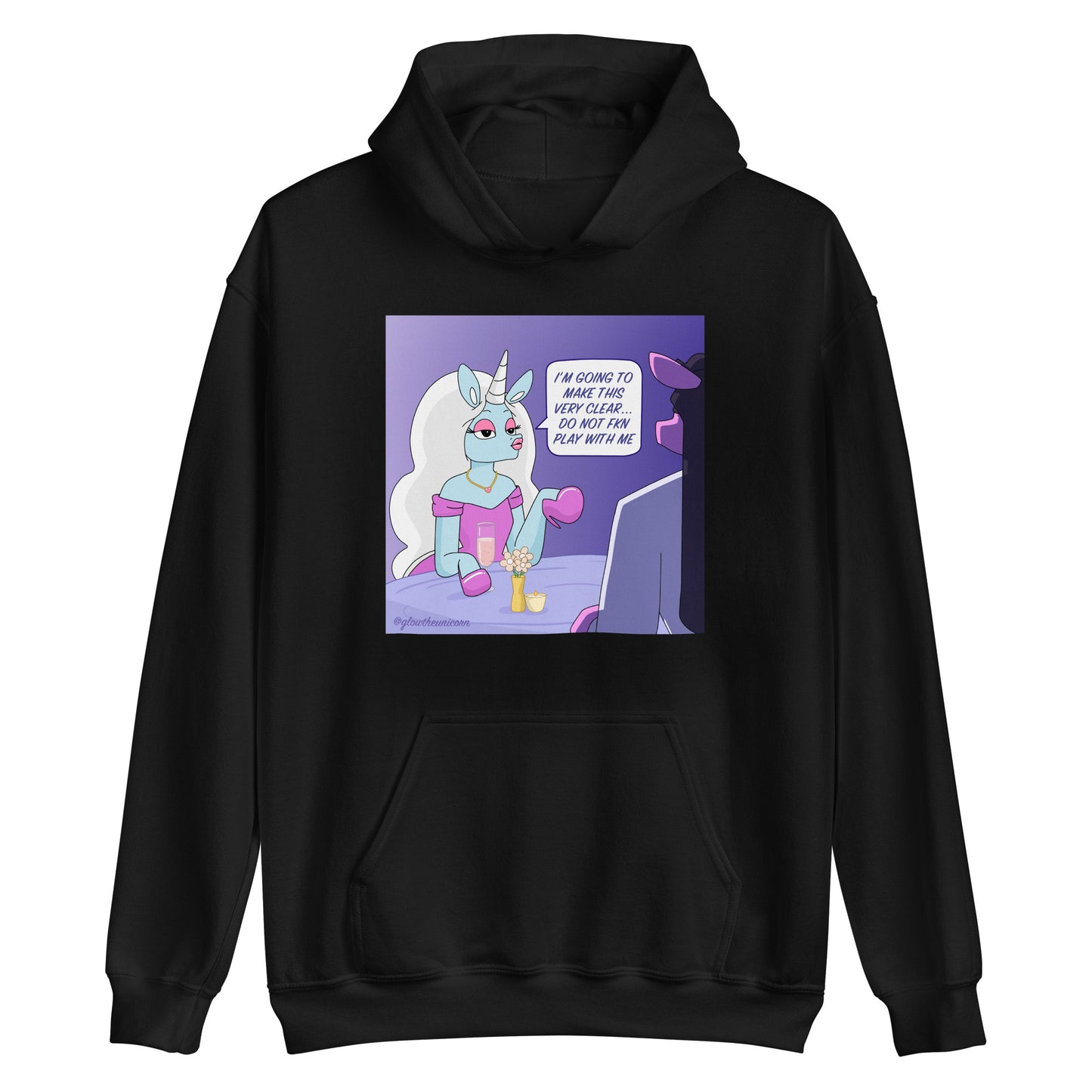 do not play with me black hoodie