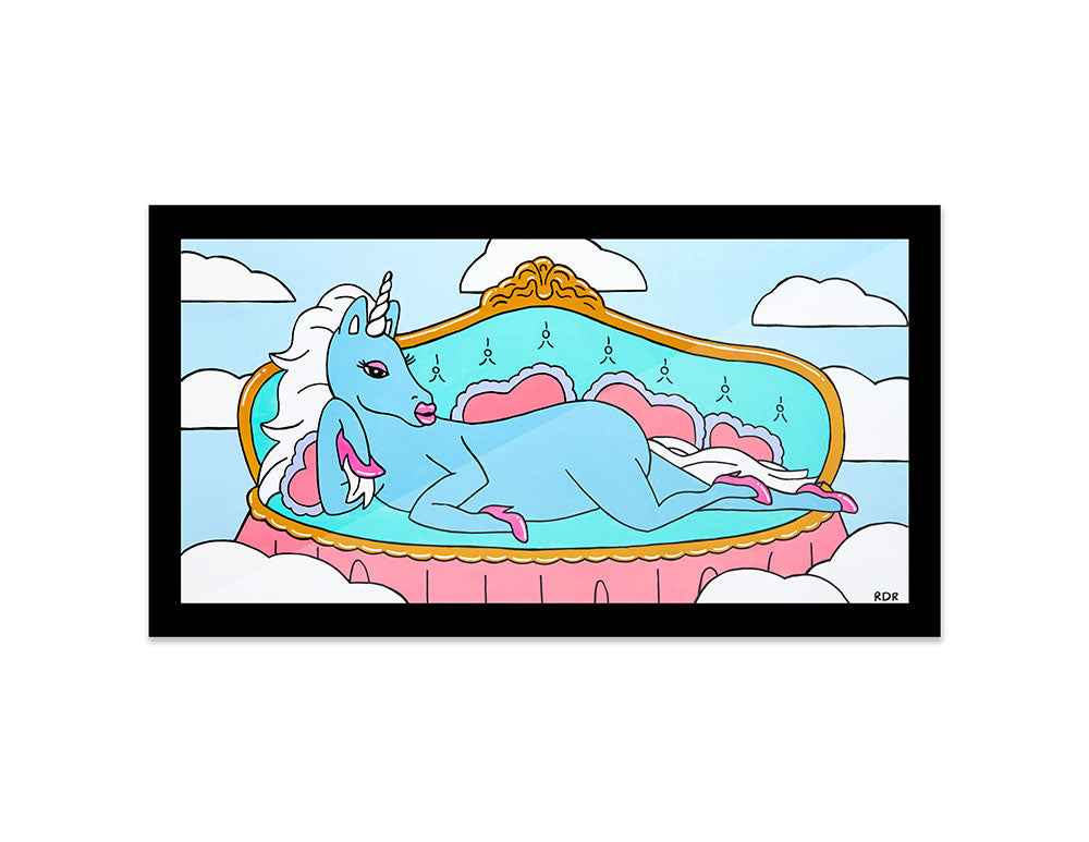 framed unicorn print