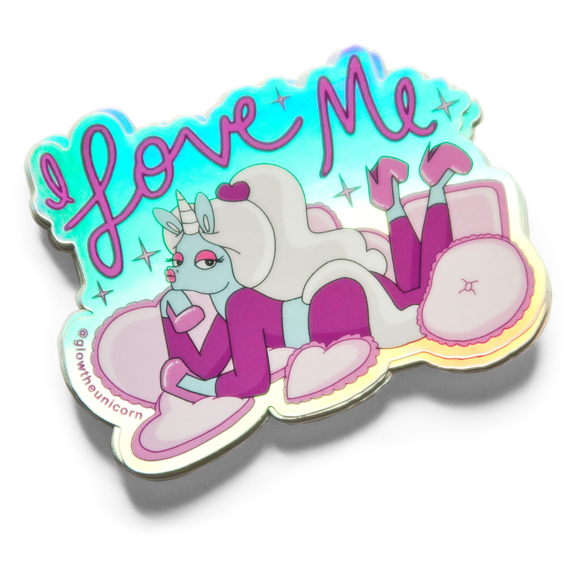 unicorn on pillows pack of stickers