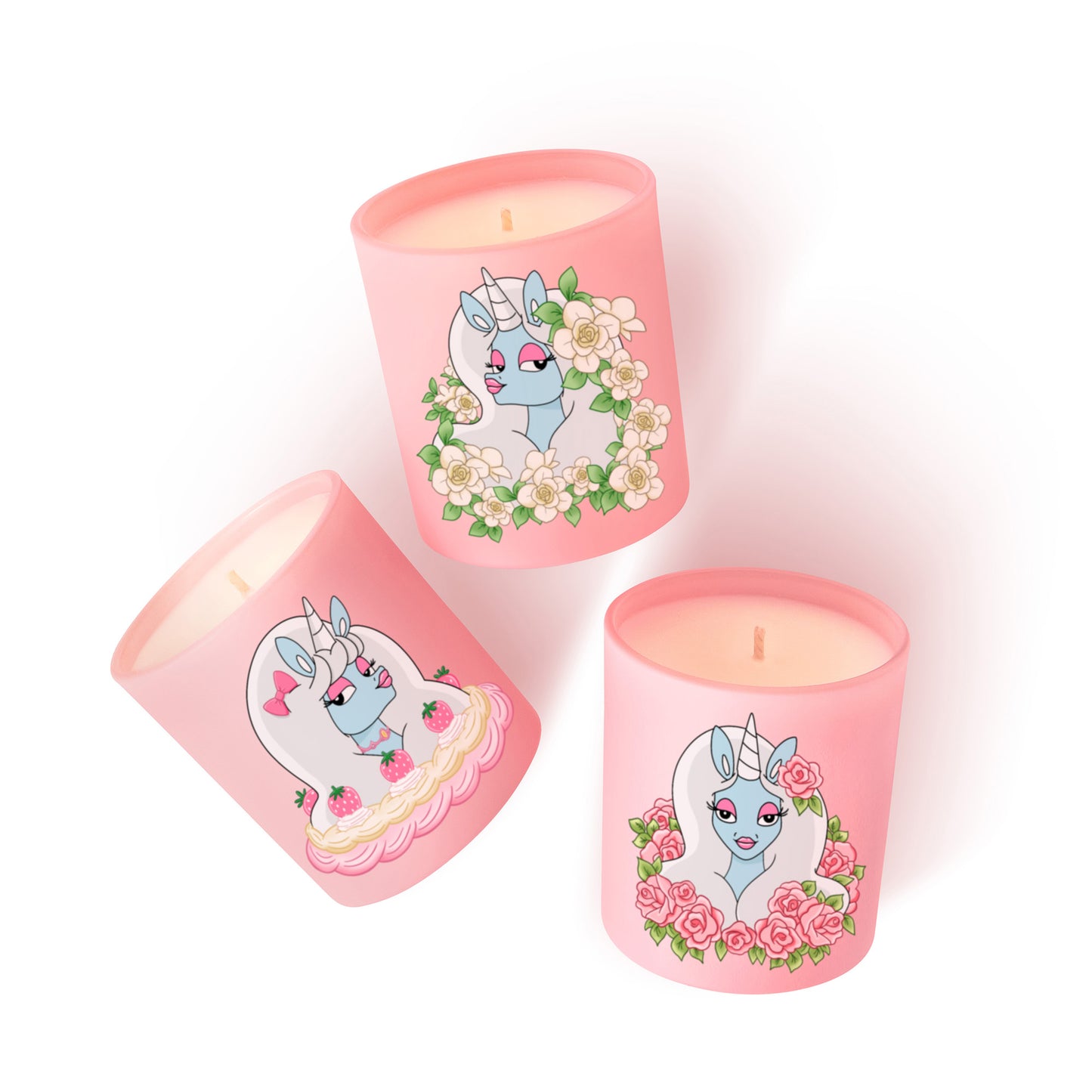 unicorn candle set with glow the unicorn