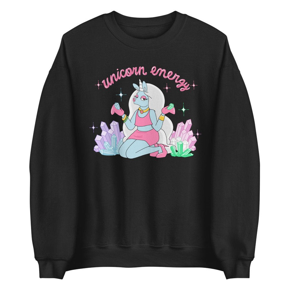 black unicorn sweater unicorn energy